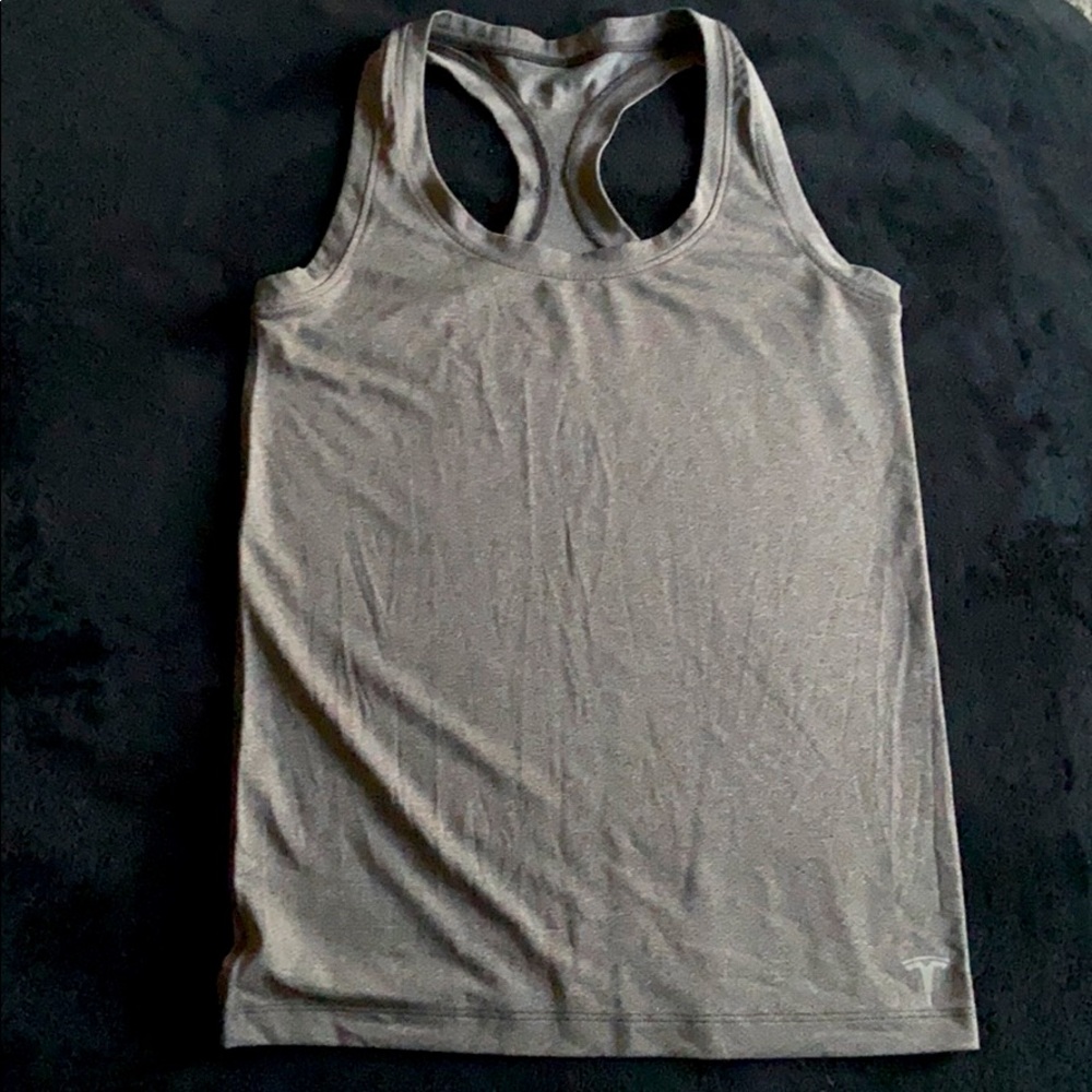 Tesla racerback tank top charcoal